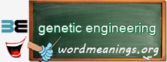 WordMeaning blackboard for genetic engineering